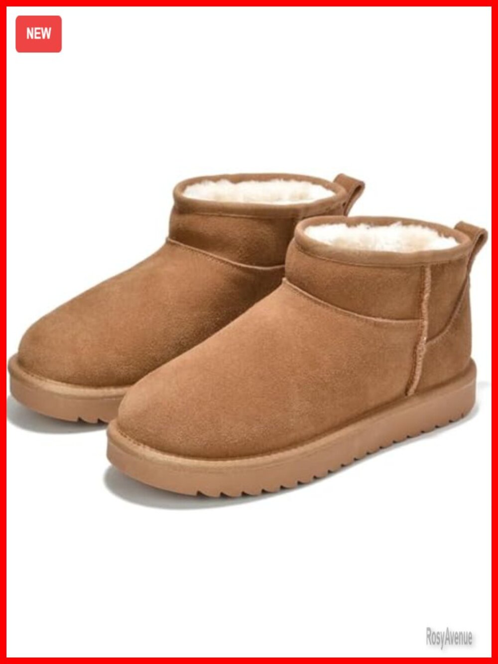 Genuine Leather Women's Ankle Boots - Water Resistant with Cozy Faux Fur Lining